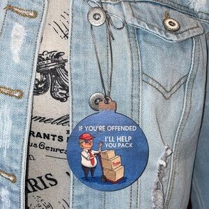 Trump Make America Great Again wooden ornament